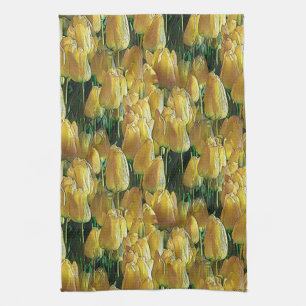 Sunshine Yellow Tulips Tea Towel