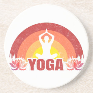 Sunshine Yoga Yogi Lotus Flower Coaster