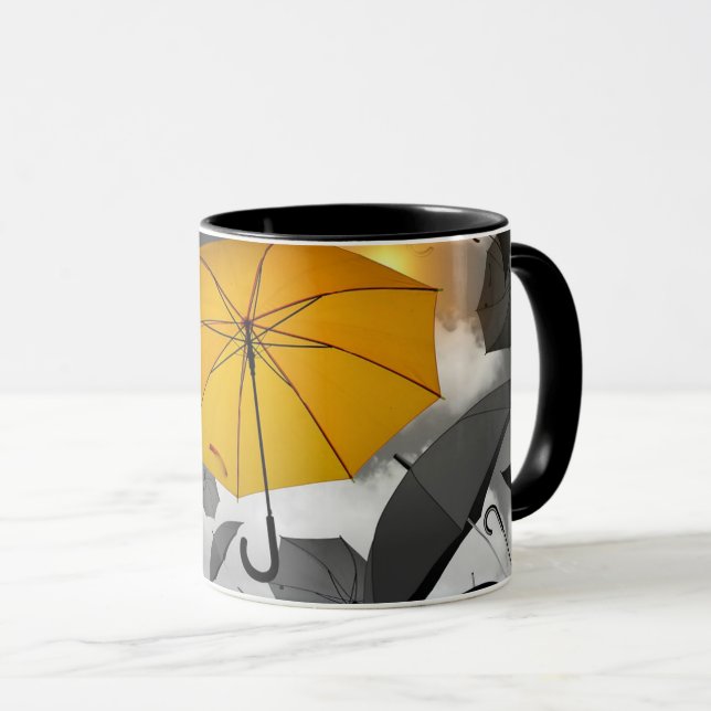Sunshine's on its way, umbrella avalanche mug (Front Right)