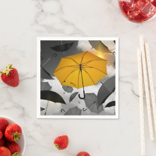 Sunshine's on its way, umbrella avalanche napkin