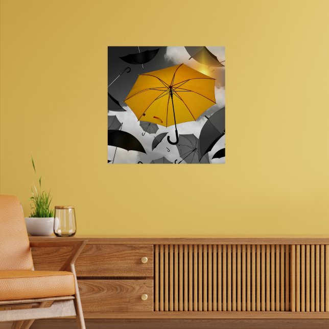 Sunshine's on its way, umbrella avalanche, poster (Living Room 2)
