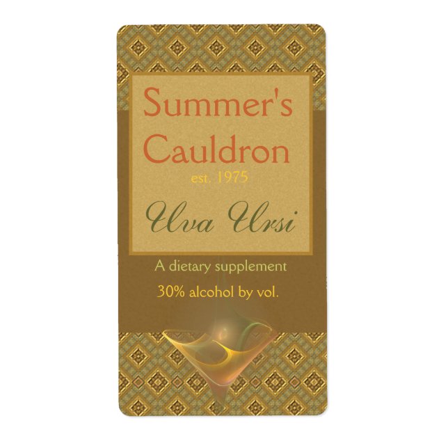 Suntini Glass Apothecary Label (Front)