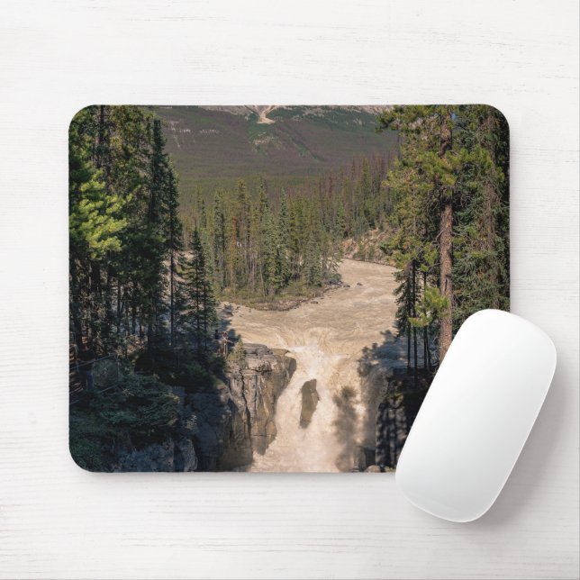 Sunwapta Falls, Canadian Waterfall Photography Mouse Pad (With Mouse)