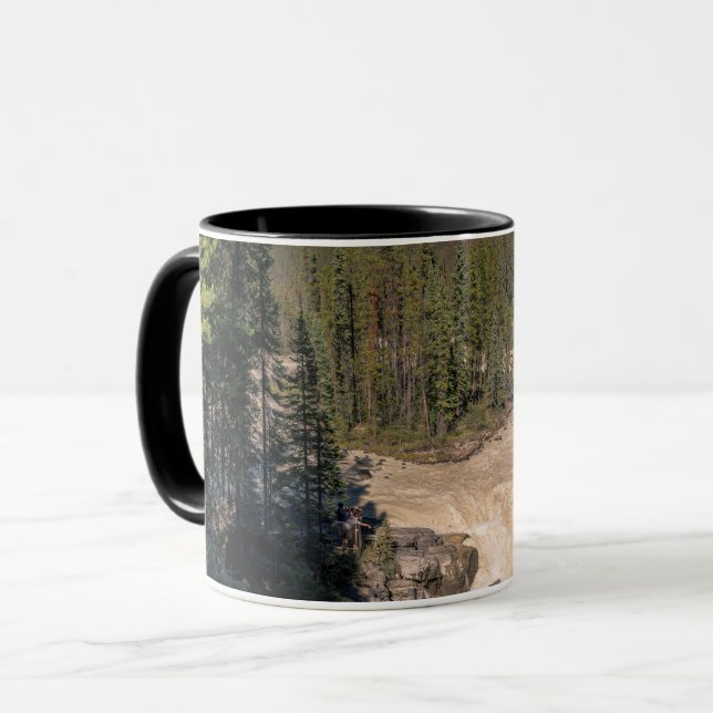 Sunwapta Falls, Canadian Waterfall Photography Mug (Front Left)
