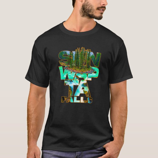 Sunwapta Falls Jasper National Park Alberta Canada T-Shirt (Front)