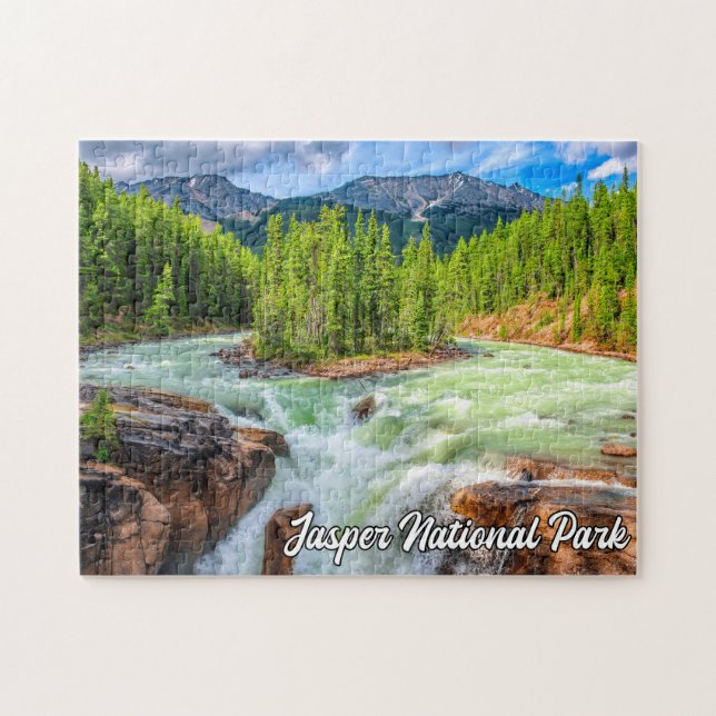 Sunwapta Falls, Jasper National Park Jigsaw Puzzle (Horizontal)