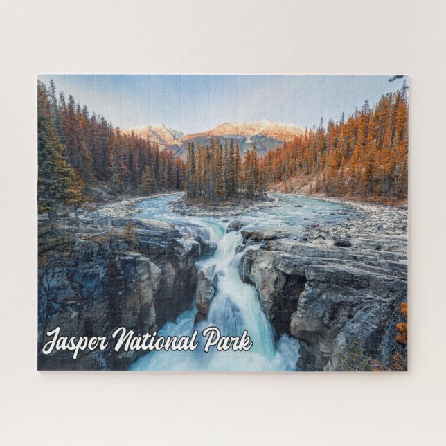 Sunwapta Falls, Jasper National Park Jigsaw Puzzle (Horizontal)