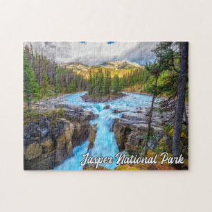 Sunwapta Falls, Jasper National Park Jigsaw Puzzle