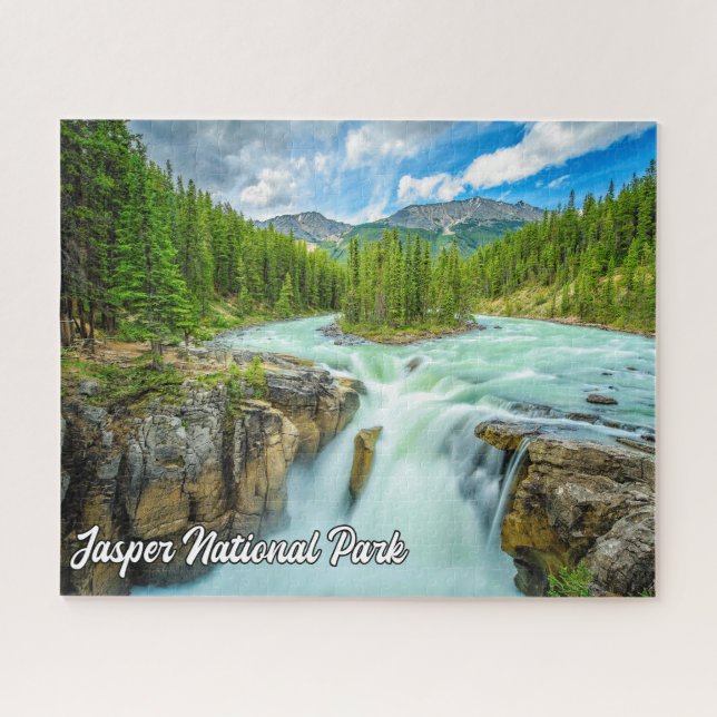 Sunwapta Falls, Jasper National Park Jigsaw Puzzle (Horizontal)