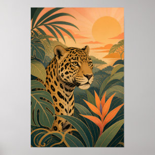 Sunward I — Jaguar at Sunrise Poster