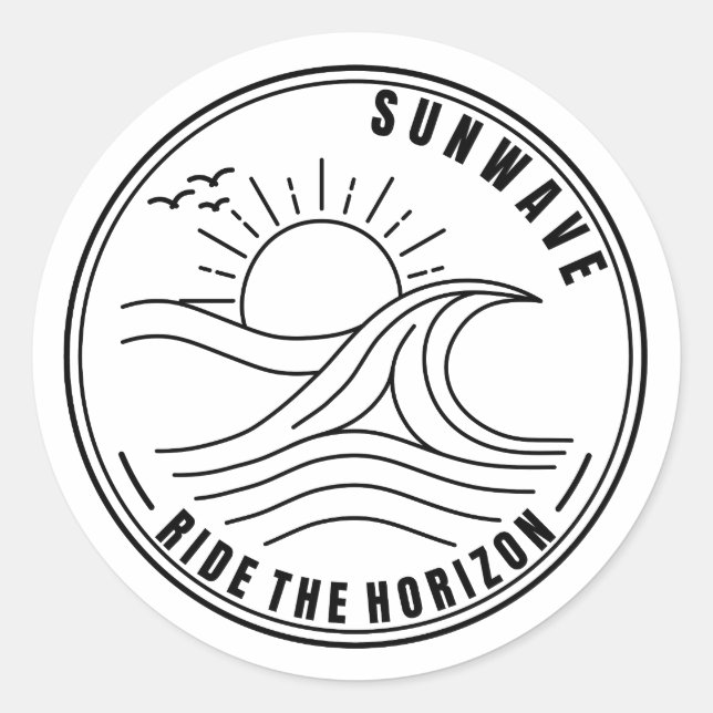 Sunwave Classic Round Sticker (Front)