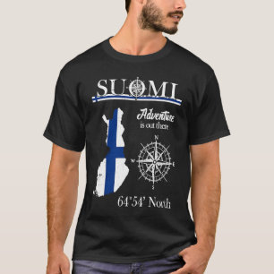 Suomi  Finland Adventure Is Out There  Finnish Fla T-Shirt