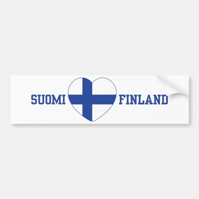 SUOMI FINLAND custom bumpersticker Bumper Sticker (Front)