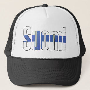 Suomi (Finland) Flag T-shirt Trucker Hat