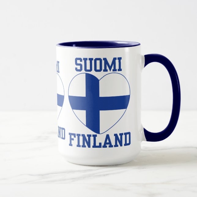 SUOMI FINLAND mug - choose style & colour (Right)
