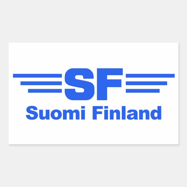 Suomi Finland stickers, customisable Rectangular Sticker (Front)