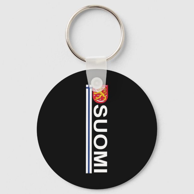 Suomi Soccer And Sport Print - Finnish National Pr Key Ring (Front)
