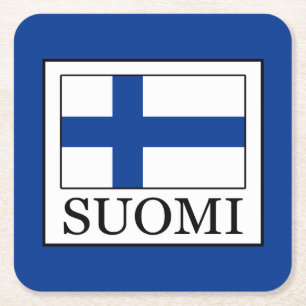 Suomi Square Paper Coaster