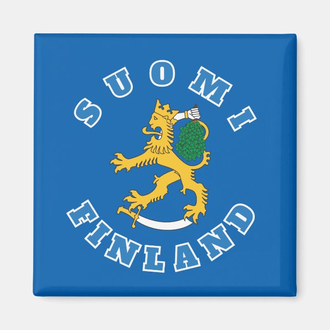Suomileijona – Suomi-Finland – jääkaappimagneetti Magnet (Front)