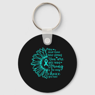 Suower Food Allergy Strong Awareness Ribbon Key Ring