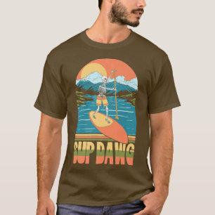 SUP Dawg Stand Up Paddleboard Funny Skeleton Lake T-Shirt