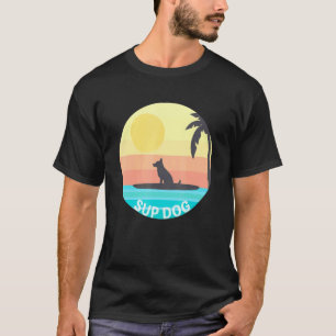Sup Dog Paddle Board German Shepherd Dog T-Shirt