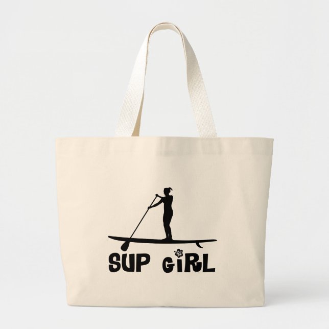 SUP Girl Large Tote Bag (Front)
