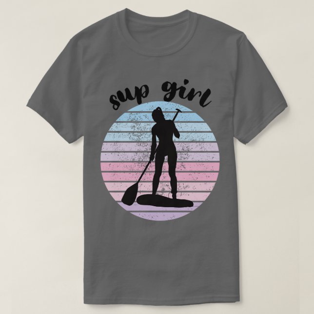 sup girl paddleboarding T-Shirt (Design Front)
