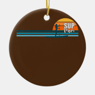 SUP Mum SUP Paddle Board  Ceramic Tree Decoration