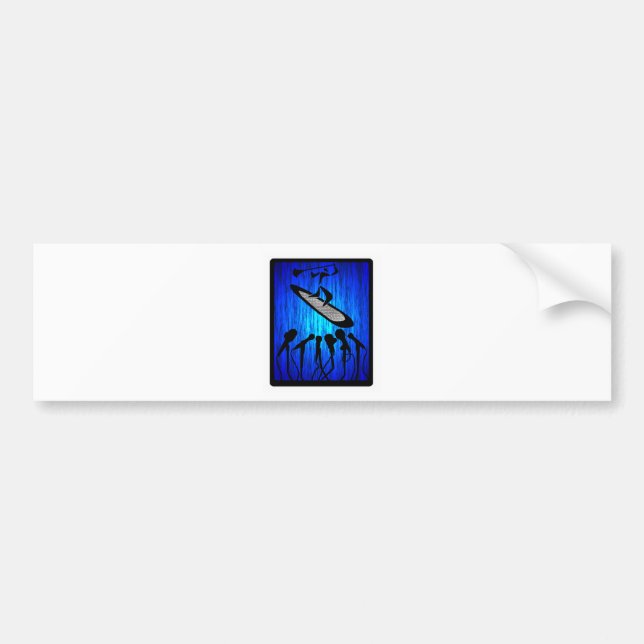 SUP SAY BLUE BUMPER STICKER (Front)
