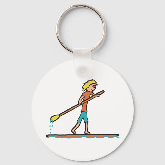 SUP Stand Up Paddleboard Key Ring (Front)