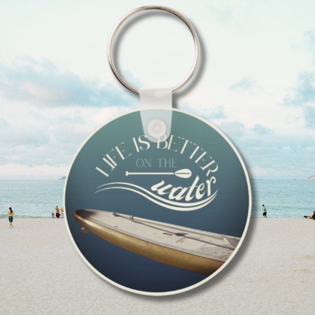 SUP stand up paddling decoration retro Key Ring (Creator Uploaded)