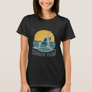 SUP Sunrise Flow Paddleboard Yoga   Graphic Print T-Shirt
