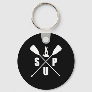 Sup T Shirt Stand Up Paddle Boarding Tee Surf Boar Key Ring