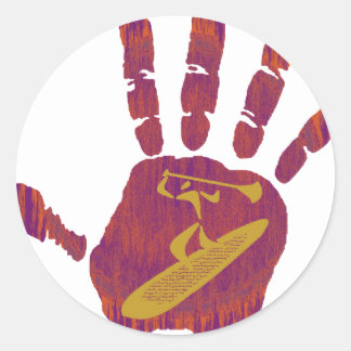 SUP THE HAND CLASSIC ROUND STICKER