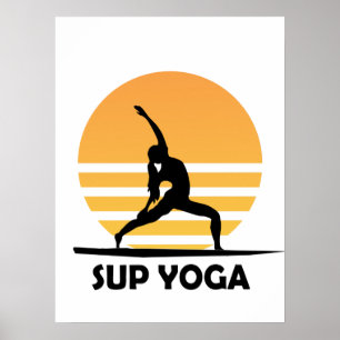 SUP Yoga Stand Up Paddling Poster