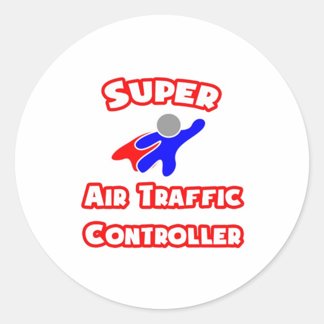 Super Air Traffic Controller Classic Round Sticker (Front)
