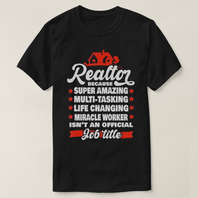 Super Amazing Real Estate Agent Women Men  T-Shirt (Design Front)