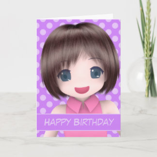 Super Anime Birthday Card