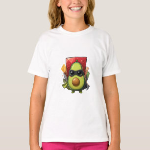 Super Avocado Hero Illustration T-Shirt