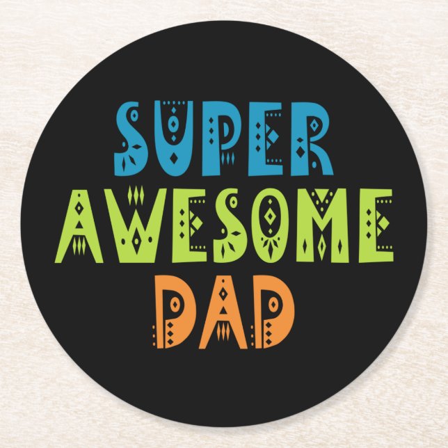 Super Awesome Dad Father's Day | Coaster (Front)