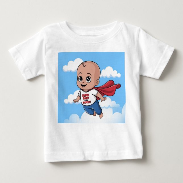 Super Baby to the Rescue! Baby Tshirt (Front)