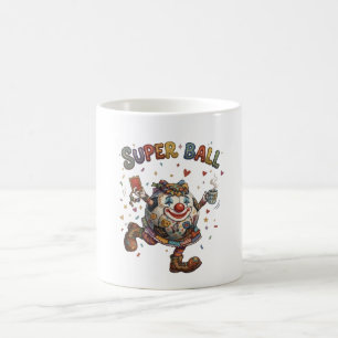  Super Ball Clown Funny Soccer Ball Character  Coffee Mug