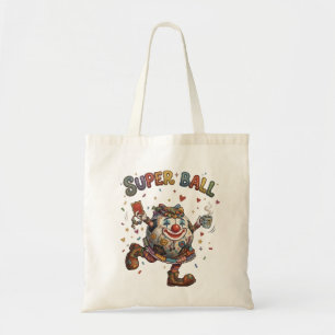  Super Ball Clown Funny Soccer Ball Character  Tote Bag
