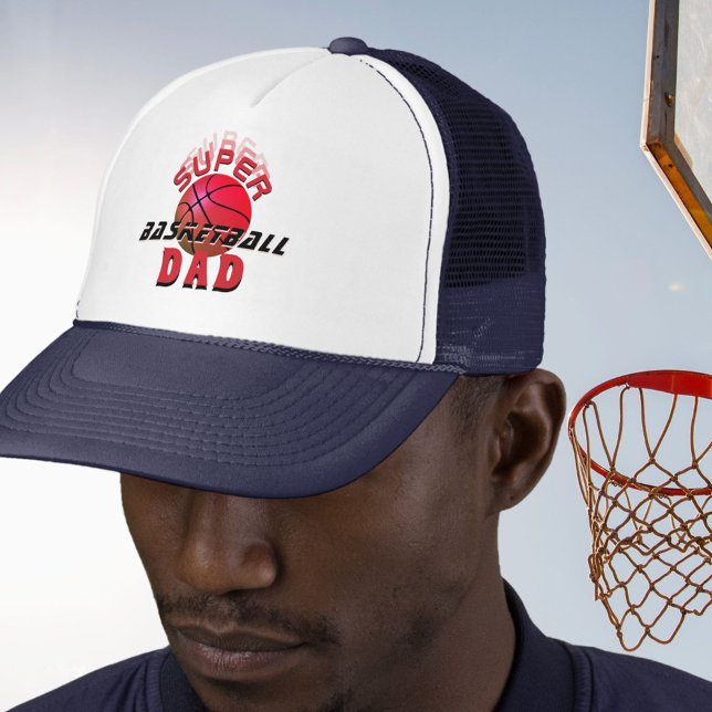 Super Basketball Dad Sporty Father Trucker Hat (Creator Uploaded)