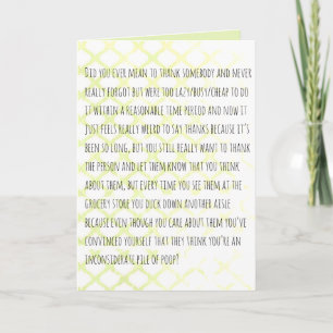 Super Belated Thank You Card