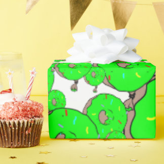 Super Big Green Yum Wrapping Paper