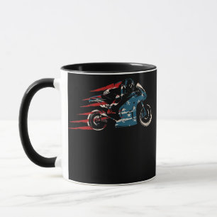 Super Bike Moto GP Pride US Flag Patriotic Dirt Mug