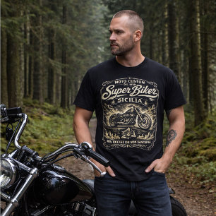 Super Biker Sicilia Vintage Motorcycle T-Shirt