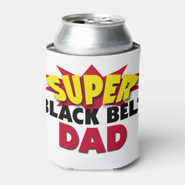 Super Black Belt Dad Can Cooler (Can Front)